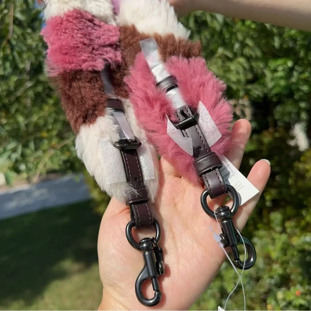 NWT Coach Patchwork Shearling Bag Strap C0802 - Picture 2 of 6